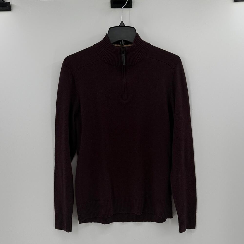 Smartwool Men's 1/4 Zip Pullover Sweater - Burgundy - Medium